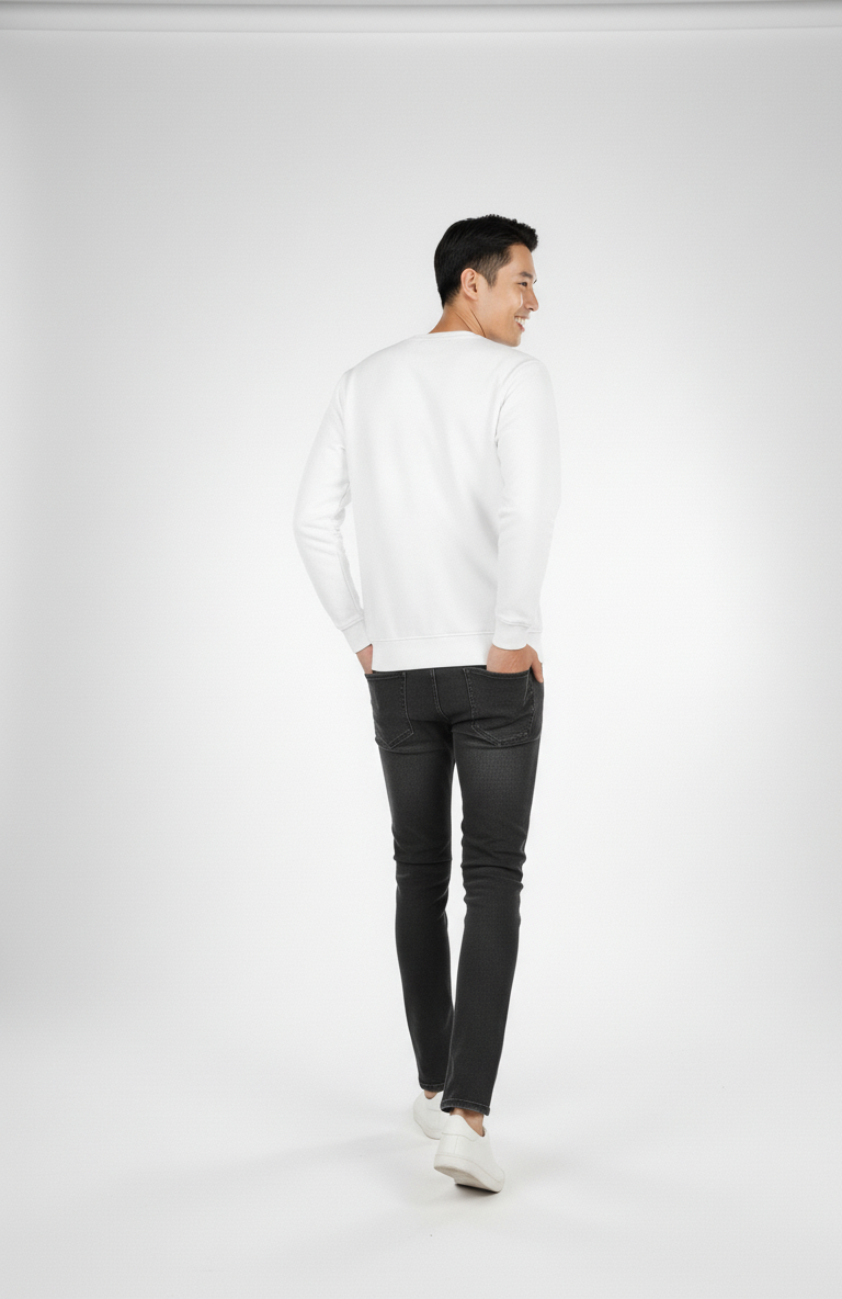 The Cloud White Sweatshirt – Crisp, Clean Comfort.