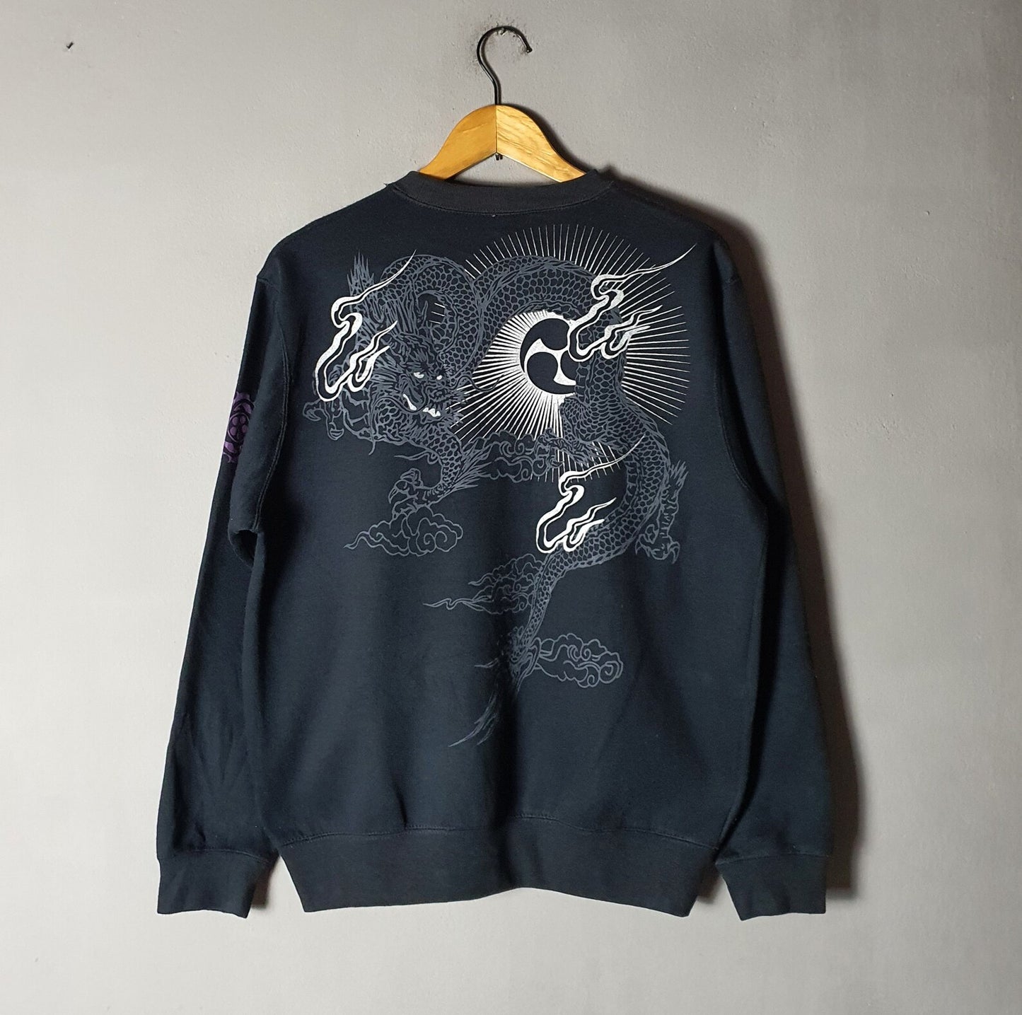 Azure Dragon Fleece Sweatshirt – Japanese Streetwear Edition